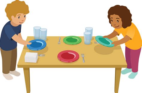 set the table clipart